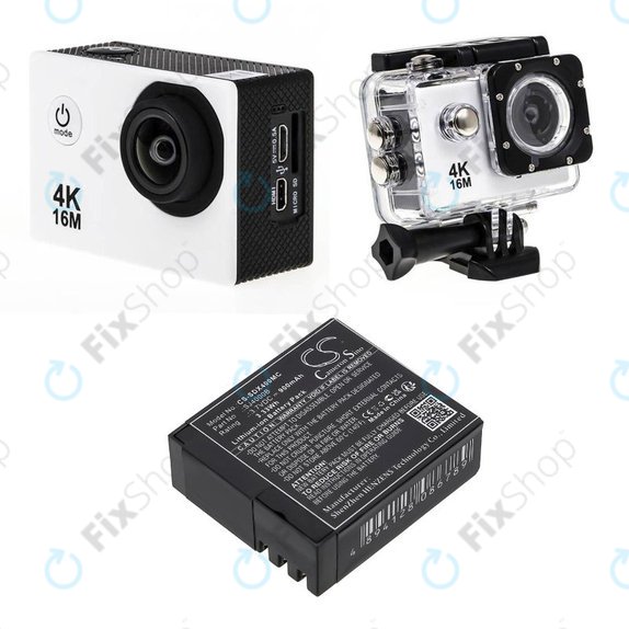 Akkumulátor SJCAM SJ4000, SJ5000, 900mAh, Li-Ion, 3.7V, SJ4000B, HQ
