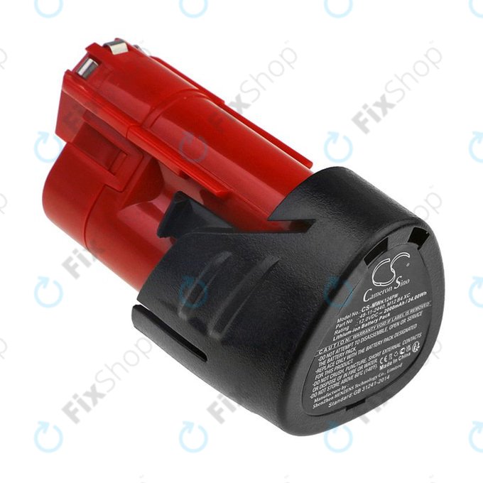 Akkumulátor Milwaukee M12 Redlithium XC 4.0, M12 B3 XC, M12 B4 XC, 2000mAh, Li-Ion, 12V, -, HQ