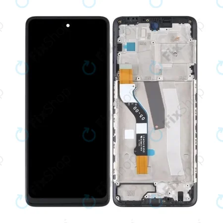 Motorola Moto G51 XT2171 - LCD Kijelző + Érintőüveg + Keret (Black) TFT