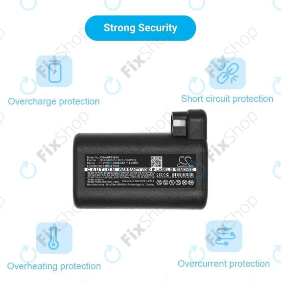 AEG RX-series, Electrolux E, P-series - Akkumulátor S91-0400410-SU2, OSBP72LI, OSBP72LI25 Li-Ion 2000mAh HQ