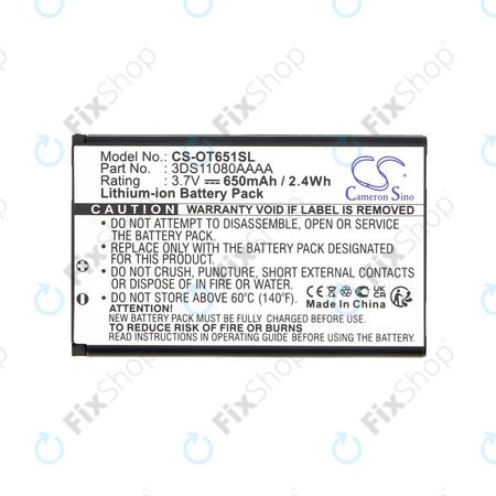 Akkumulátor Alcatel Lollipops, 650mAh, Li-Ion, 3.7V, 3DS11080AAAA, HQ