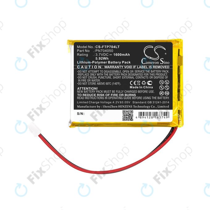 Akkumulátor Fatboy Edison the Petit, LED Table Lamp Edison, 1600mAh, Li-Pol, 3.7V, PN704050, HQ