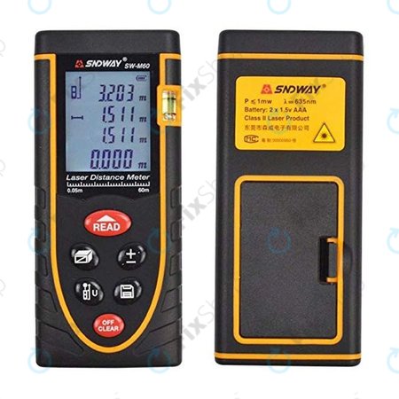 SNDWay SW-M60 - Nagy Pontosságú Lézeres Elektronikus Vonalzó (60m)