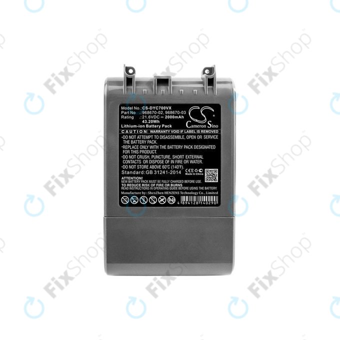 Dyson V7 - Akkumulátor 968670-02, 968670-03 Li-Ion 21.6V 2000mAh HQ