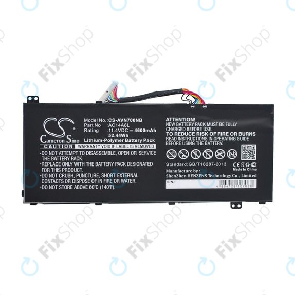 Akkumulátor Acer Aspire Vn7, V15 Nitro, Spin 3, 4600mAh, Li-Pol, 11.4V, AC14A8L, HQ