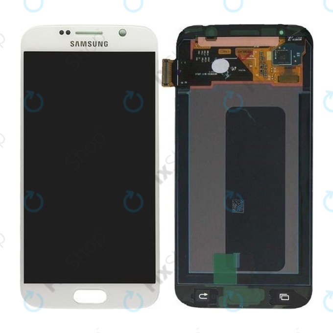Samsung Galaxy S6 G920F - LCD Kijelző + Érintőüveg (White Pearl) - GH97-17260B Genuine Service Pack