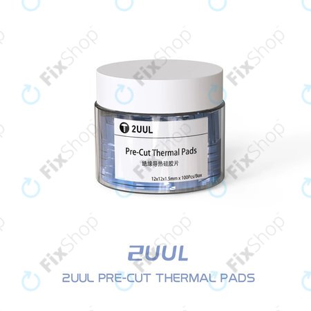 2UUL Pre-Cut Thermal Silicone Pads - 12 x 12 x 1.5mm (100db)
