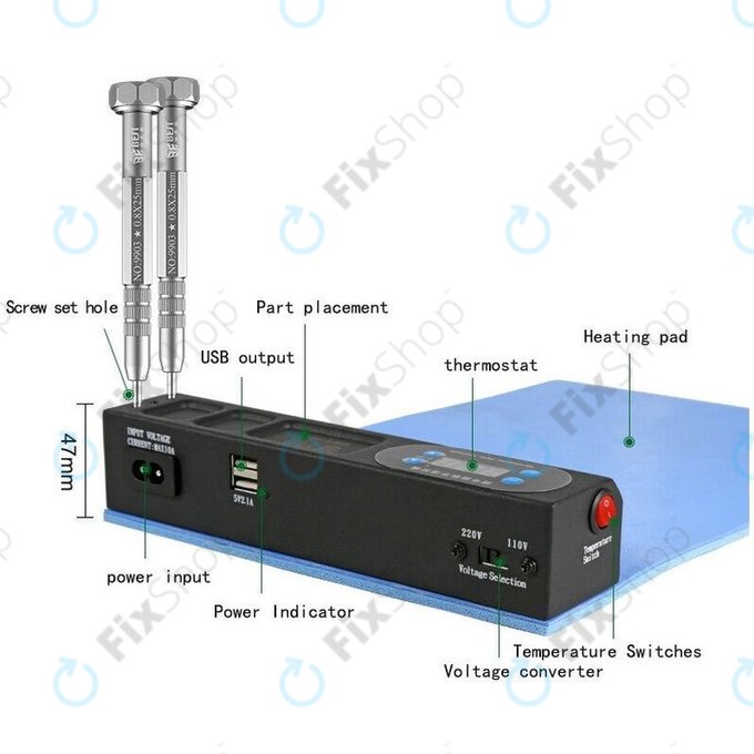 Wylie WI-1805 - Heating Pad - LCD Kijelző Szétválasztó