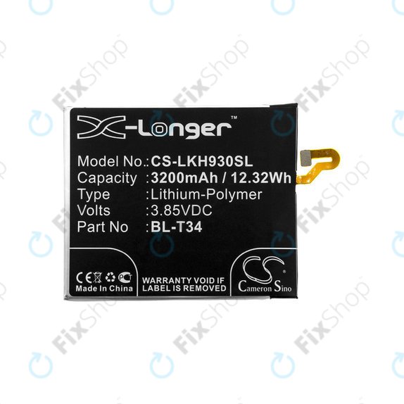 Akkumulátor LG H930, V30, V35, 3200mAh, Li-Pol, 3.85V, BL-T34, HQ