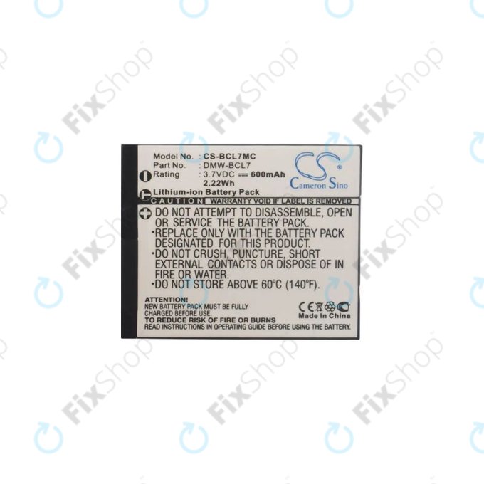 Panasonic Lumix DMC-F5, FH10, FS50, SZ3, SZ9, XS1 - Akkumulátor DMW-BCL7 Li-Ion 600mAh HQ