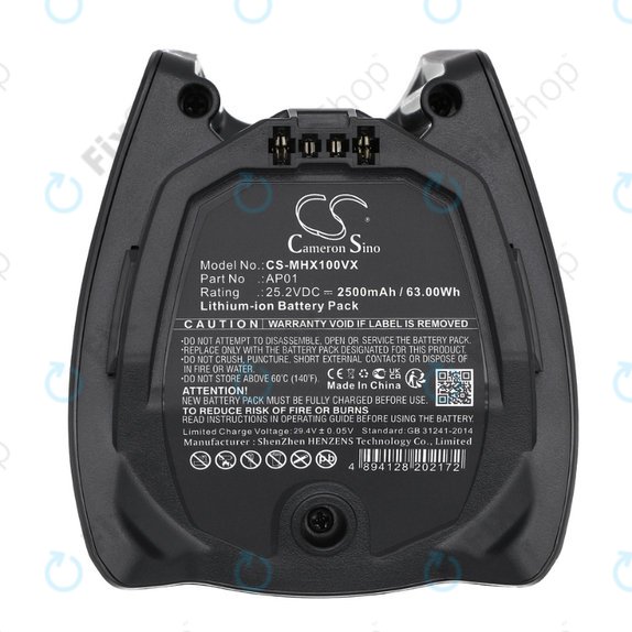 Miele HX-series - Akkumulátor AP01 Li-Ion 25.2V 2500mAh HQ