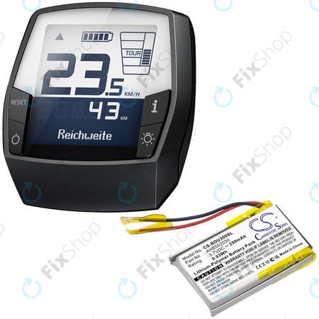 Akkumulátor Bosch Bdu3xx, Bosch Intuvia Display, 250mAh, Li-Pol, 3.7V, 502030, HQ