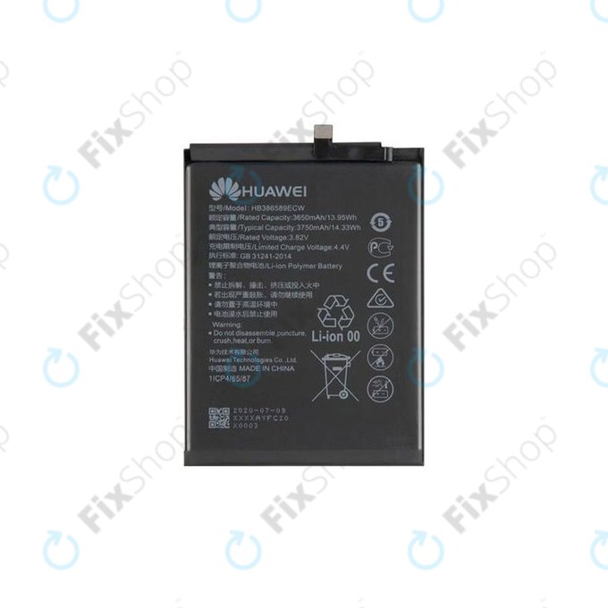 Huawei Honor Play. Mate 20 Lite, Nova 3, P10 Plus, Nova 5T, View 10 - Akkumulátor HB386589ECW 3750mAh - 24022732, 24022731, 24022209 Genuine Service Pack