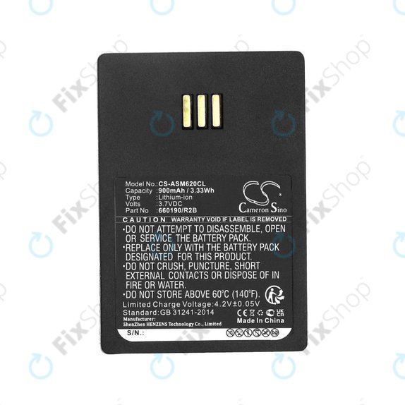 Akkumulátor Siemens Openstage WL3, Ascom, Aastra, Innovaphone, 900mAh, Li-Ion, 3.7V, 660190/R2B, HQ