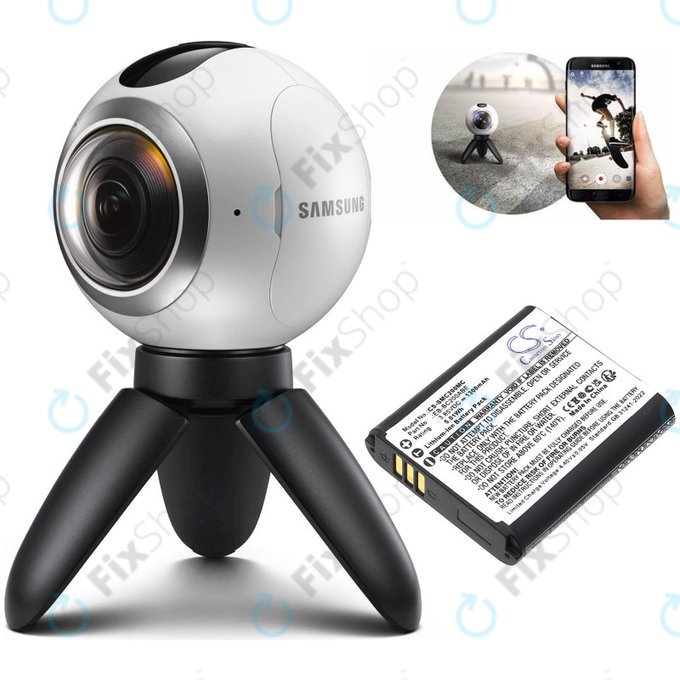 Akkumulátor Samsung Gear 360, 1300mAh, Li-Ion, 3.85V, EB-BC200ABE, HQ