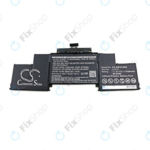 Apple MacBook Pro 15" A1398 (Mid 2015) - Akkumulátor A1618 8700mAh HQ