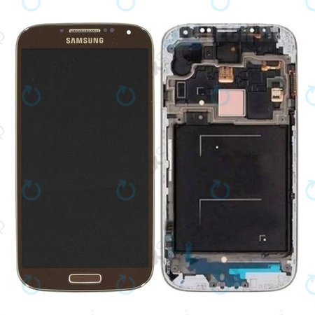 Samsung Galaxy S4 i9506 LTE - LCD Kijelző + Érintőüveg + Keret (Brown) - GH97-15202E Genuine Service Pack