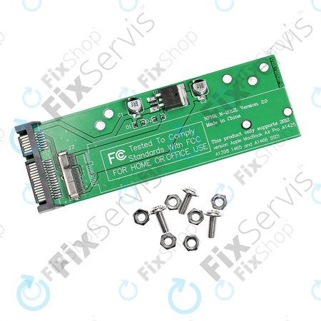 Apple MacBook Air 11" A1465, Air 13" A1466, Pro 13" A1425, Pro 15" A1398 (Mid 2012, Late 2012) - SSD / SATA Adapter