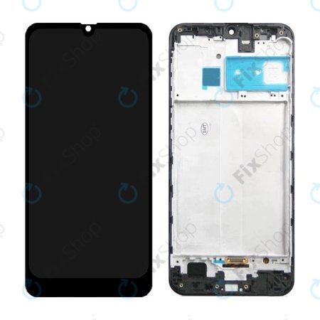 Samsung Galaxy M30s M307F - LCD Kijelző + Érintőüveg + Keret (Black) TFT