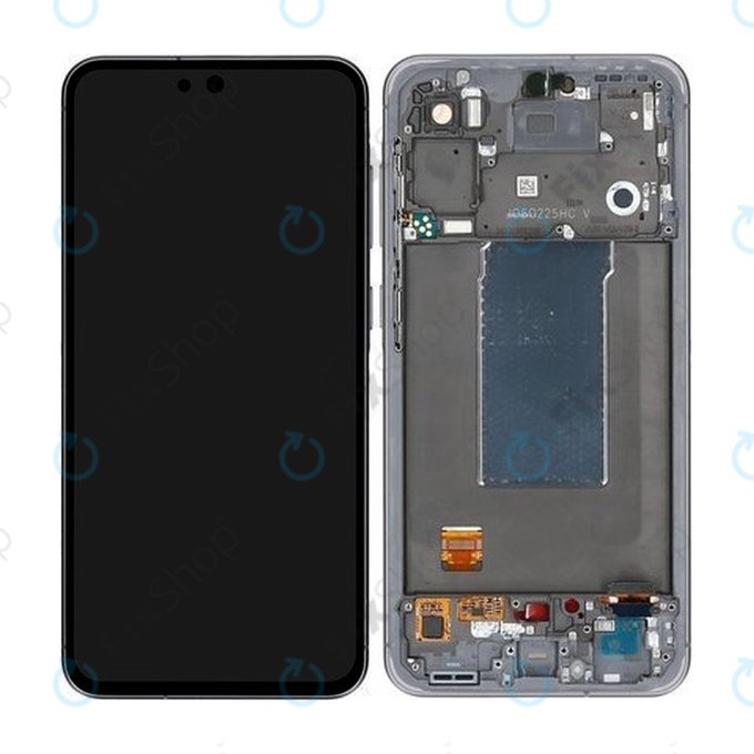 Samsung Galaxy A56 A566E - LCD Kijelző + Érintőüveg + Keret (Awesome Graphite) - GH82-36829A Genuine Service Pack