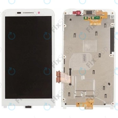 Blackberry Z30 - LCD Kijelző + Érintőüveg + Keret (White) TFT