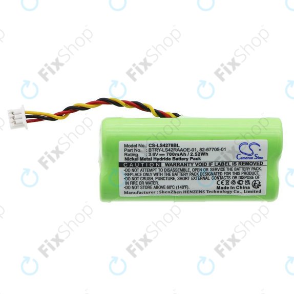 Akkumulátor Symbol DS6878, LS4278, 700mAh, Ni-MH, 3.6V, BTRY-LS42RAAOE-01, HQ