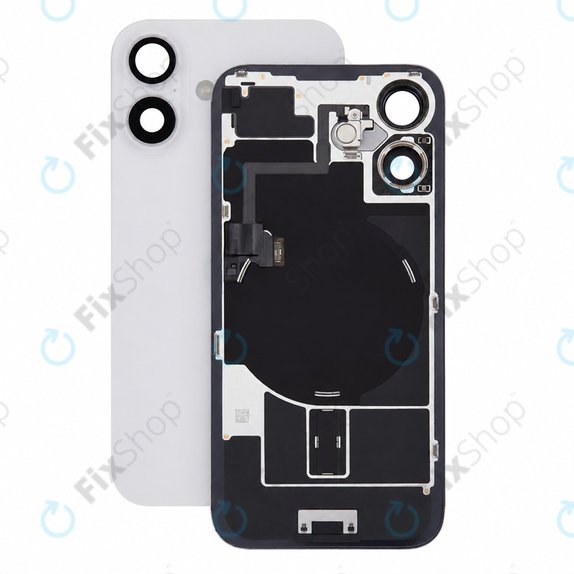 Hátsó ház üveg iPhone 16 készülékhez, White, Pulled A
