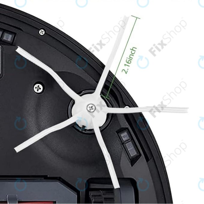 Pótalkatrész készlet Xiaomi Roborock Q7+, Q7 Max, Q7 Max+ (1x Főkefe, 2x Szűrő, 2x Oldalkefe – fehér)