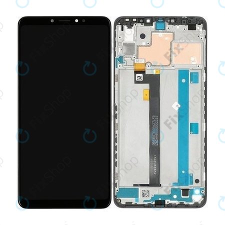 Xiaomi Mi Max 3 - LCD Kijelző + Érintőüveg + Keret (Black) - 560610042033 Genuine Service Pack