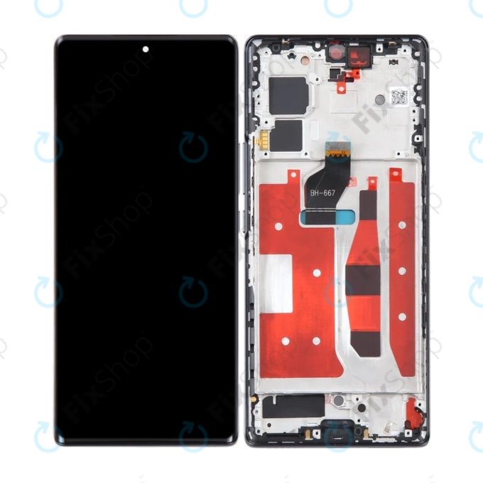 Honor 70 FNE-AN00 - LCD Kijelző + Érintőüveg + Keret (Midnight Black) TFT