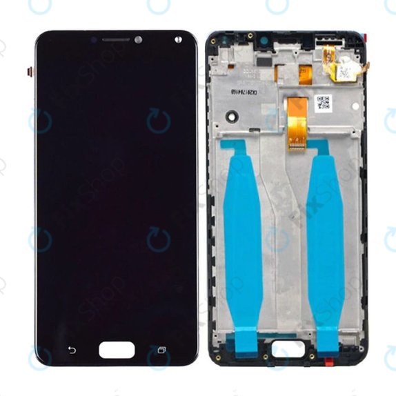 Asus Zenfone 4 Max ZC520KL (X00HD) - LCD Kijelző + Érintőüveg + Keret (Black) Genuine Service Pack