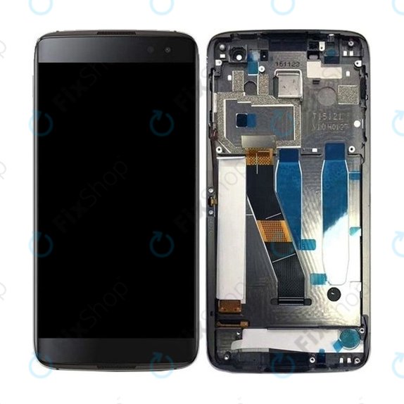 Blackberry DTEK60 - LCD Kijelző + Érintőüveg + Keret (Black) OLED