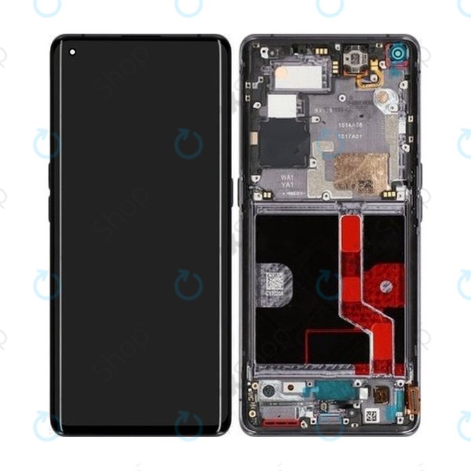 Oppo Find X2 Pro - LCD Kijelző + Érintőüveg + Keret (Black) - 4903839 Genuine Service Pack
