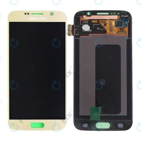 Samsung Galaxy S6 G920F - LCD Kijelző + Érintőüveg (Gold Platinum) - GH97-17260C Genuine Service Pack