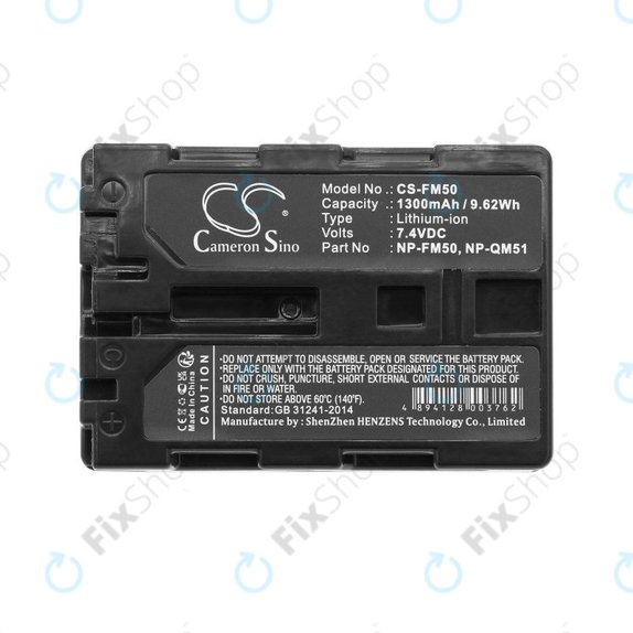 Akkumulátor Sony CCD-TR108, Cyber-shot DSC-S50, 1300mAh, Li-Ion, 7.4V, NP-QM51, HQ