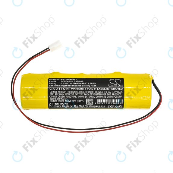 Akkumulátor Jablotron JA80A, 12000mAh, Li-MnO2, 6V, 2CR34615, HQ