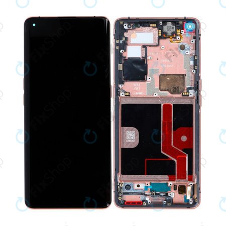 Oppo Find X2 Pro - LCD Kijelző + Érintőüveg + Keret (Orange) - 5D68C21151 Genuine Service Pack
