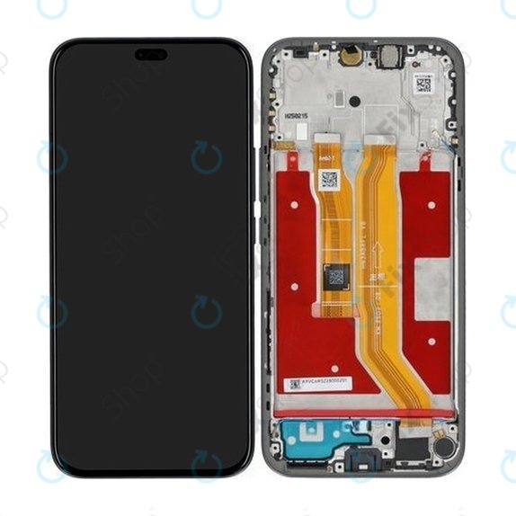 Honor 400 Lite - LCD Kijelző + Érintőüveg + Keret (Velvet Black) - 0235ANTF Genuine Service Pack