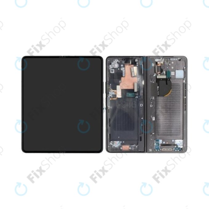 Samsung Galaxy Z Fold 5 F946B - LCD Kijelző + Érintőüveg + Keret (Gray) - GH82-31842D Genuine Service Pack