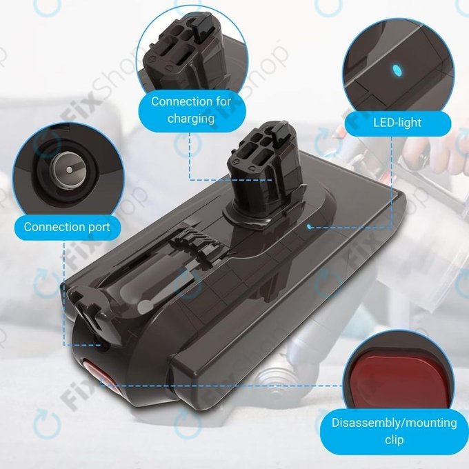 Dyson V11, V15 - Akkumulátor SV15, SV18, 970938-01 Li-Ion 25.2V 4500mAh