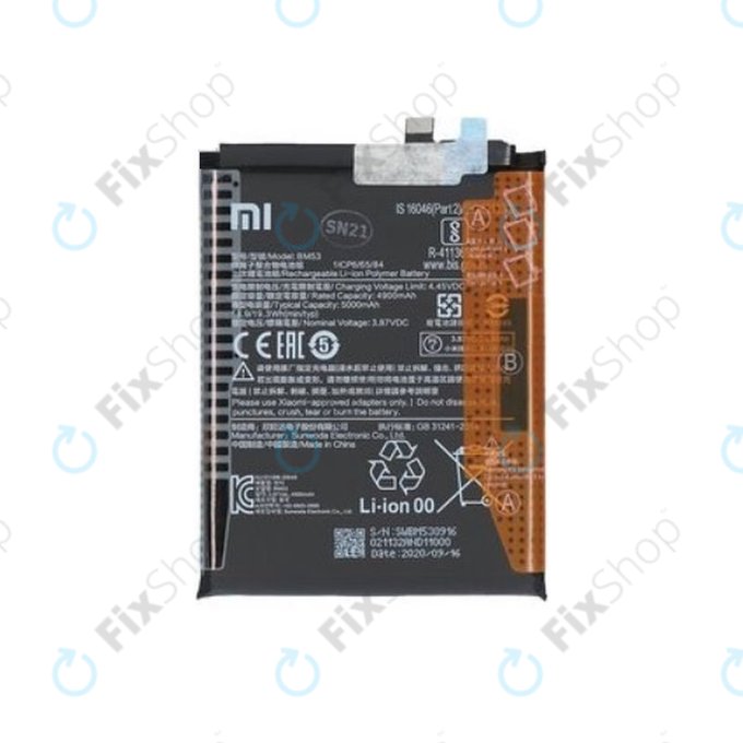 Xiaomi Mi 10T 5G, 10T Pro 5G - Akkumulátor BM53 5000mAh - 46020000355Z Genuine Service Pack