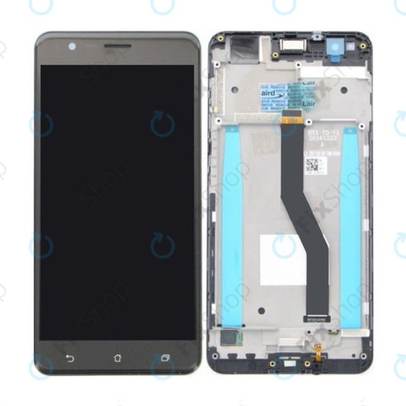Asus Zenfone 3 Zoom S ZE553KL (Z01HDA) - LCD Kijelző + Érintőüveg + Keret (Navy Black) - 90AZ01H3-R20020, 90AZ01H3-R20010 Genuine Service Pack