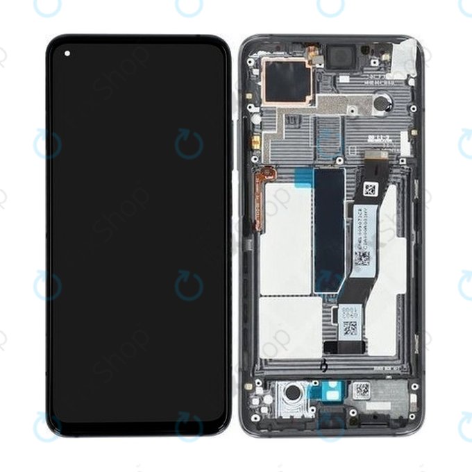 Xiaomi Mi 10T 5G, Mi 10T Pro 5G - LCD Kijelző + Érintőüveg + Keret (Cosmic Black) - 5600030J3S00 Genuine Service Pack