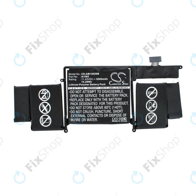 Apple MacBook Pro 13" A1502 (Early 2015) - Akkumulátor A1582 6500mAh HQ