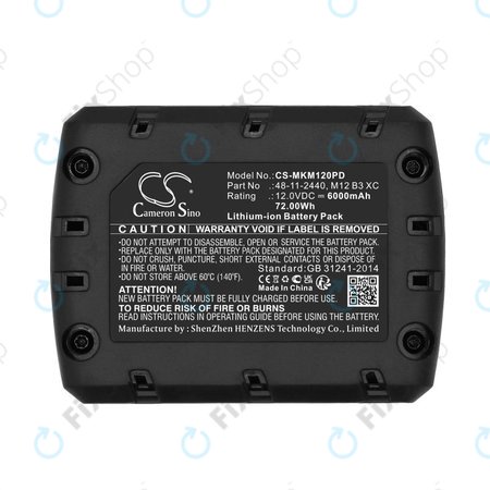 Akkumulátor Milwaukee M12 Redlithium XC 4.0, 6000mAh, Li-Ion, 12V, M12 B3 XC, M12 B4 XC, HQ