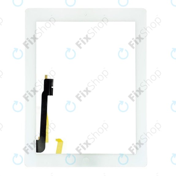 Érintőüveg Home gombbal iPad 3, iPad 4, White