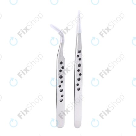 Stainless Steel Tweezer Set - Straight & Curved Tip