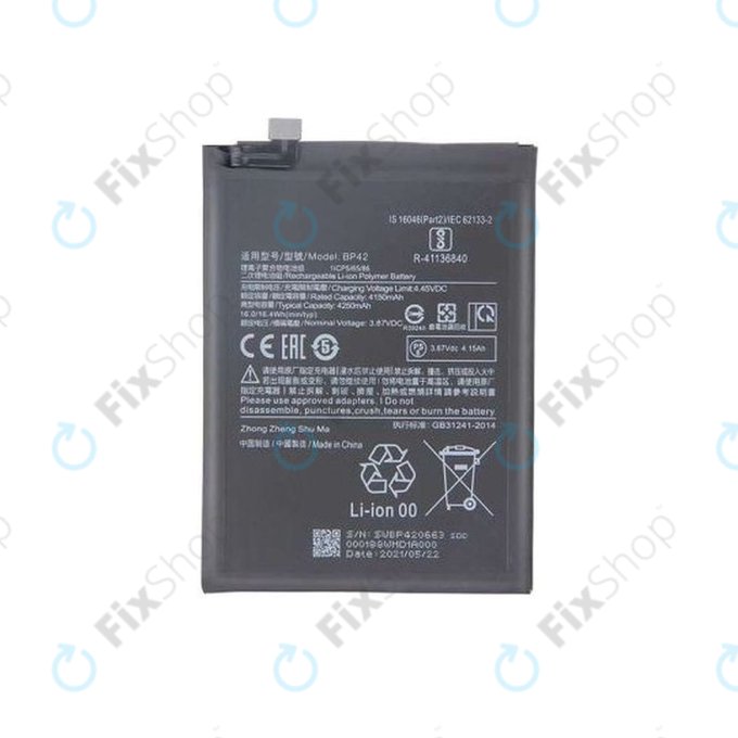 Xiaomi Mi 11 Lite 4G, Mi 11 Lite 5G, 11 Lite 5G NE - Akkumulátor BP42 4250mAh