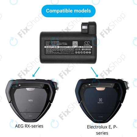 AEG RX-series, Electrolux E, P-series - Akkumulátor S91-0400410-SU2, OSBP72LI, OSBP72LI25 Li-Ion 2000mAh HQ