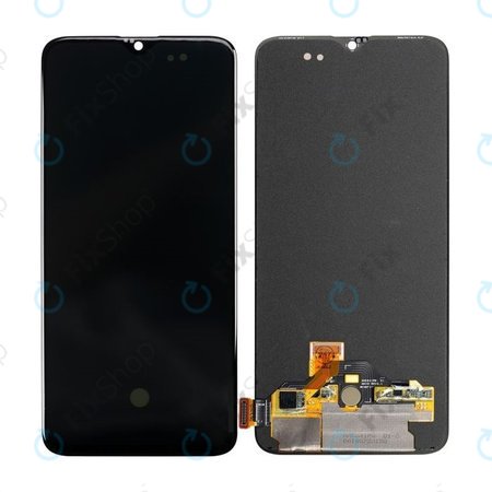 OnePlus 6T - LCD Kijelző + Érintőüveg + Keret (Black) TFT